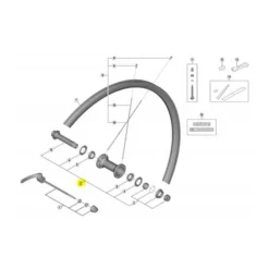 Axe Complet Pour Roue Shimano Ultegra RS700 CenterLock