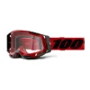 Masque 100 % Racecraft 2 Noir Rouge Avec Verres Noir Clair