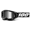 Masque 100% Racecraft 2 Noir Avec Verre à Effet Miroir Argent