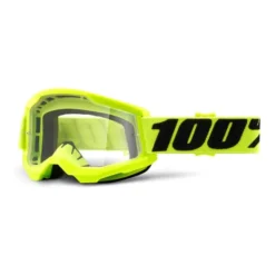 Masque 100% Strata 2 Jaune Intense Noir Avec Verre Transparent