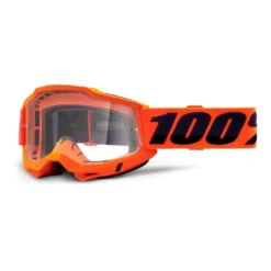 Masque 100% Accuri 2 Orange Noir Avec Verre Transparent