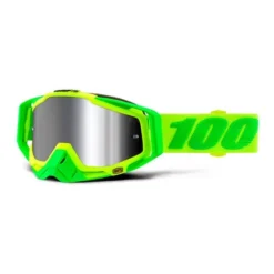Masque 100% Racecraft Plus Vert à Effet Miroir Gris