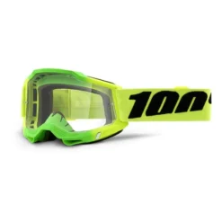 Masque 100% Accuri 2 Vert Jaune Avec Verre Transparent