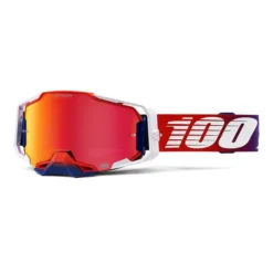 Masque 100% Armega Blanc Rouge Avec Verre Rouge