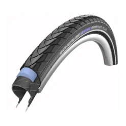 Pneu De Cyclisme Schwalbe Marathon Plus HS440 C5 Rigide Noir Avec Bande Réfléchissante