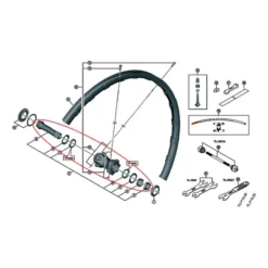 Axe Complet Pour Roue Shimano XTR M9000-TL-F15-29