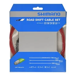 Kit De Câble Et Manchons De Rechange Shimano Optislick Rouge