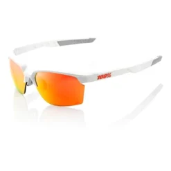 Lunettes 100% Sportcoupe Blanc Verre Multilayer Rouge