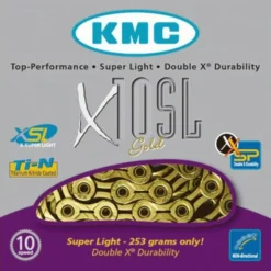 Chaîne KMC X10SL Gold 114 Maillons 10 Vitesses