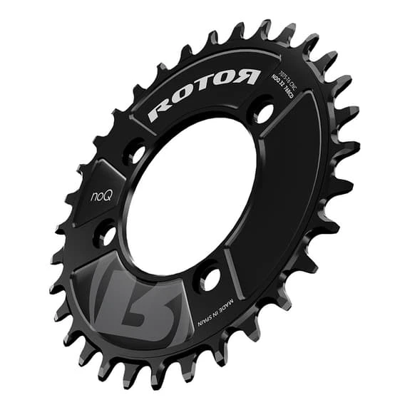 Plateau Rotor VTT NoQX1 BCD76 à 4 Bras Noir 1 Plateau Rotor VTT NoQX1 BCD76 à 4 Bras Noir