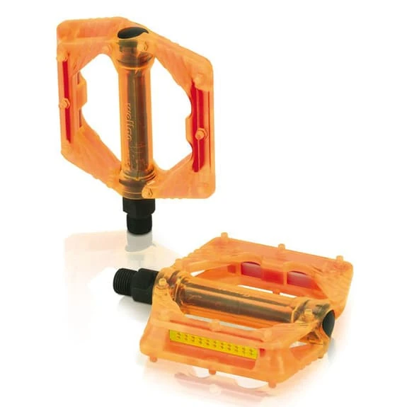 Pédales à Plateforme XLC PD-M16 Orange Transparent 1 Pédales à Plateforme XLC PD-M16 Orange Transparent