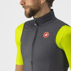 Gilet Castelli Pro Thermal Rosso Corsa Gris Foncé -Pieces Velo Magasin ca 4520513 030 005