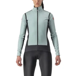 Veste Castelli Alpha RoS 2 Light Rosso Corsa GORE-TEX INFINIUM™ Turquoise Clair Femme
