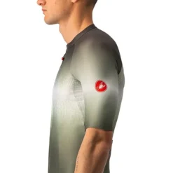 Maillot Castelli Aero Race 6.0 Rosso Corsa Manche Courte Vert Gris Argenté -Pieces Velo Magasin ca 4522014 075 005