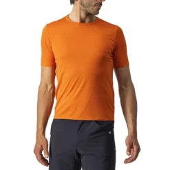 T-shirt Castelli Tech 2 Manche Courte Orange Rouille