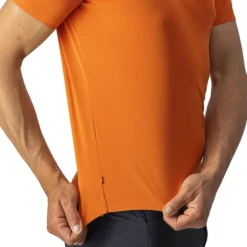 T-shirt Castelli Tech 2 Manche Courte Orange Rouille -Pieces Velo Magasin ca 4522077 318 004