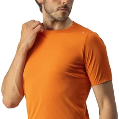 T-shirt Castelli Tech 2 Manche Courte Orange Rouille -Pieces Velo Magasin ca 4522077 318 005