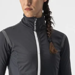 Veste Castelli Alpha Ultimate Insulated Noir Clair Blanc Femme -Pieces Velo Magasin ca 4522541 085 005