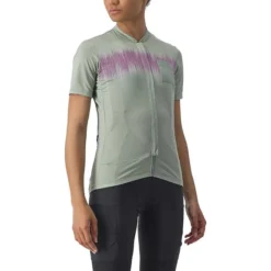 Maillot Castelli Unlimited Sentiero 2 Manche Courte Vert Pâle Lilas Femme