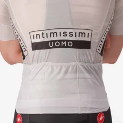 Castelli Maillot Blanc Giro D'Italia 2023 Race Rosso Corsa Manche Courte -Pieces Velo Magasin ca 9510601 001 006