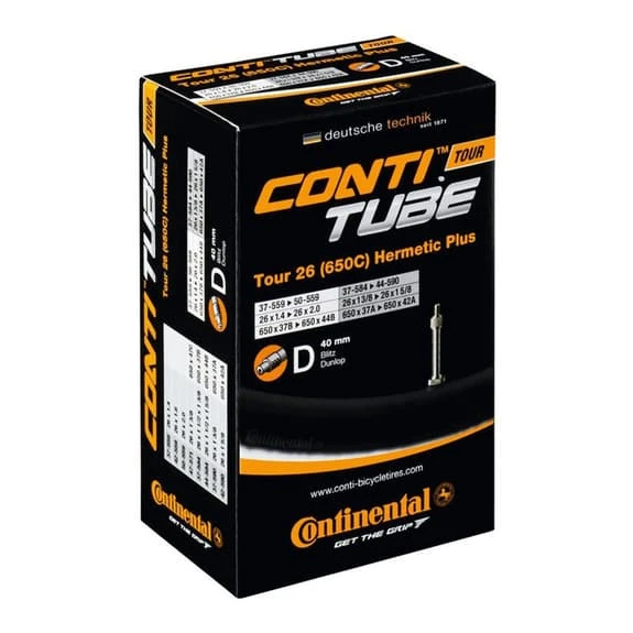 Chambre à Air Continental Tour Tube Hermetic Plus 26x1 1/8-1.75 Valve Presta 42 Mm 1 Chambre à Air Continental Tour Tube Hermetic Plus 26x1 1/8-1.75 Valve Presta 42 Mm