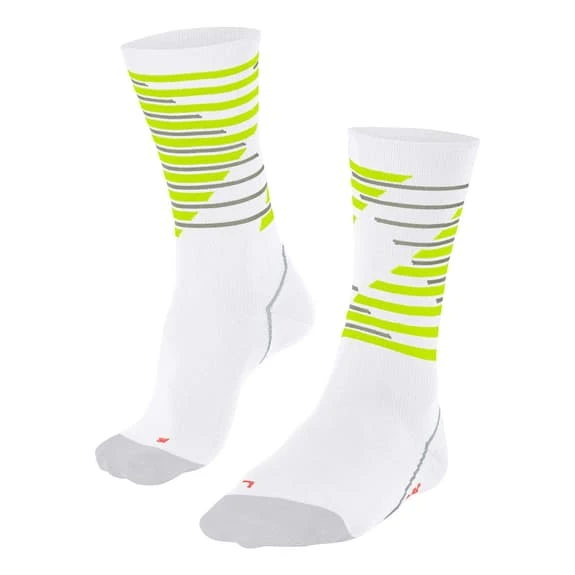 Chaussettes Falke BC Impulse Profile Blanc Jaune 1 Chaussettes Falke BC Impulse Profile Blanc Jaune
