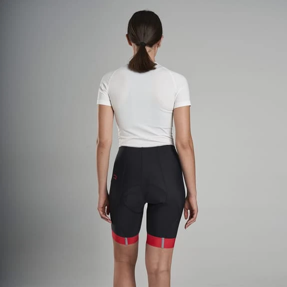 Cuissard Sans Bretelles Finisseur Core Noir Rouge Saumon Femme 4 Cuissard Sans Bretelles Finisseur Core Noir Rouge Saumon Femme – Image 4