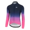 Maillot Finisseur Core Thermal Gradient Manche Longue Rose Bleu