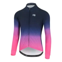 Maillot Finisseur Core Thermal Gradient Manche Longue Rose Bleu