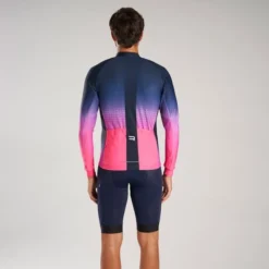 Maillot Finisseur Core Thermal Gradient Manche Longue Rose Bleu -Pieces Velo Magasin fns c133fw2107 04 103