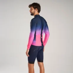 Maillot Finisseur Core Thermal Gradient Manche Longue Rose Bleu -Pieces Velo Magasin fns c133fw2107 04 104