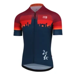 Maillot Finisseur Core Barcelona Manche Courte Bleu Rouge Rubis