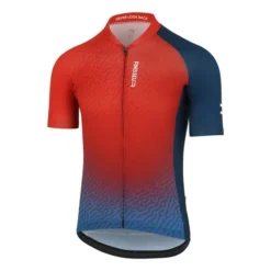 Maillot Finisseur Core Labyrinth Manche Courte Bleu Rouge