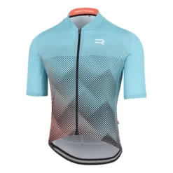 Maillot Finisseur Core Recycled Squares Manche Courte Bleu Clair