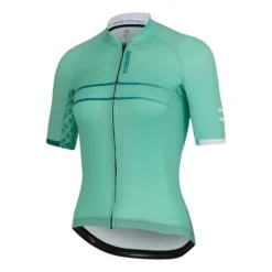 Maillot Finisseur Core Lines Slim Fit Manche Courte Vert Femme