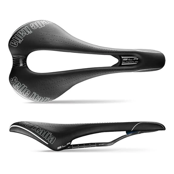 Selle Selle Italia SLR Kit Carbone Superflow Noir Blanc 1 Selle Selle Italia SLR Kit Carbone Superflow Noir Blanc