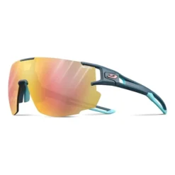 Lunettes Julbo Aerospeed Bleu Mat Bleu Clair Avec Verres REACTIV Photochromic Performance Light Amplifier