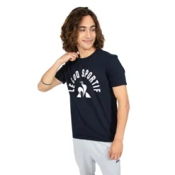 T-shirt Le Coq Sportif Bat Nº2 Manche Courte Noir Blanc -Pieces Velo Magasin lc 2210557 005