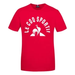 T-shirt Le Coq Sportif Bat NÂş2 Manche Courte Rouge Blanc
