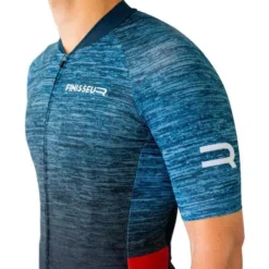 Maillot Finisseur Core Melange Manche Courte Noir Bleu -Pieces Velo Magasin maillot finisseur core melange manga corta negro azul model3