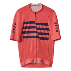 Maillot MAAP Emblem Pro Hex Manche Courte Rouge Clair Bleu Foncé