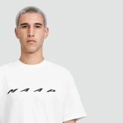 T-shirt MAAP Evade Manche Courte Blanc Noir -Pieces Velo Magasin map mat046 wht 005