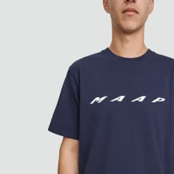 T-shirt MAAP Evade Manche Courte Bleu Marine Blanc -Pieces Velo Magasin map mat049 nvy 005