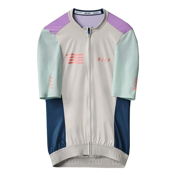 Maillot MAAP Emblem Pro Hex Manche Courte Gris Lilas Multicolore Femme 1 Maillot MAAP Emblem Pro Hex Manche Courte Gris Lilas Multicolore Femme