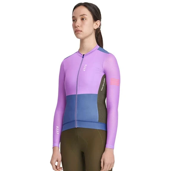Maillot MAAP Voyage Pro Air Manche Longue Lilas Bleu Femme 2 Maillot MAAP Voyage Pro Air Manche Longue Lilas Bleu Femme – Image 2