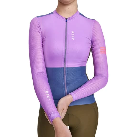 Maillot MAAP Voyage Pro Air Manche Longue Lilas Bleu Femme 5 Maillot MAAP Voyage Pro Air Manche Longue Lilas Bleu Femme – Image 5