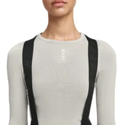 Maillot De Corps MAAP Thermal Manche Longue Gris Clair Femme -Pieces Velo Magasin map wbl014 fog 004