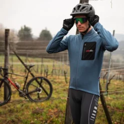 Maillot Rh+ All Road Manche Longue Bleu Mat Bordeaux -Pieces Velo Magasin rh icu0892 589 003