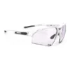 Lunettes Rudy Project Deltabeat Blanc Brillant Avec Verres Photochromiques ImpactX 2 Laser Lilas