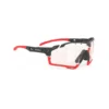 Lunettes Rudy Project Cutline Noir Rouge Avec Verres Photochromiques ImpactX 2 Rouge